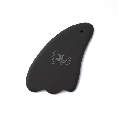 Gua Sha en piedra Bian Shi, forma de pata de pato