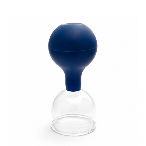 Ventosa Ø5cm de cristal con pera de goma