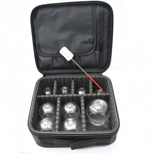 Kit de 9 ventosas de vidrio y maletín rígido