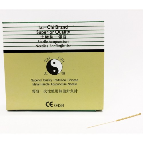 0,16*13mm TAI CHI agujas chapadas de oro con silic
