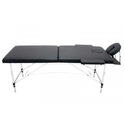 Mesa de masaje plegable Negra de aluminio
