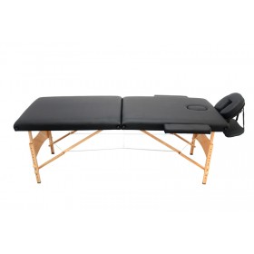 Mesa de masaje plegable Negra de madera