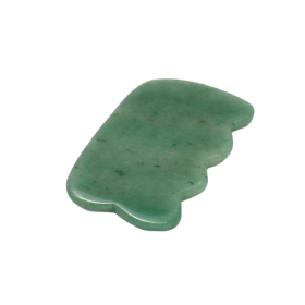 Gua Sha en jade con 4 puntas