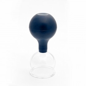 Ventosa Ø4cm de cristal con pera de goma