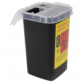 Contenedor de agujas negro