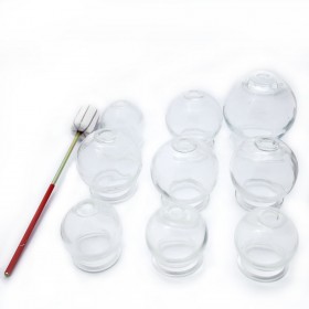 Kit de 9 ventosas de vidrio y maletín rígido