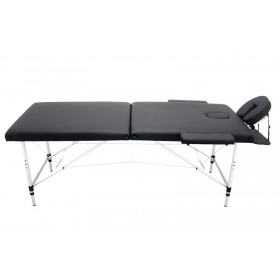 Mesa de masaje plegable Negra de aluminio