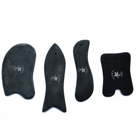 Kit de 4 Gua Sha en pedra Bian Shi